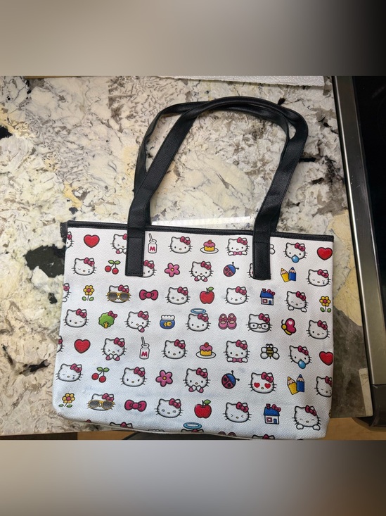 Sanrio Handbags - Vintage Hello Kitty Tote Bag with Black Handles